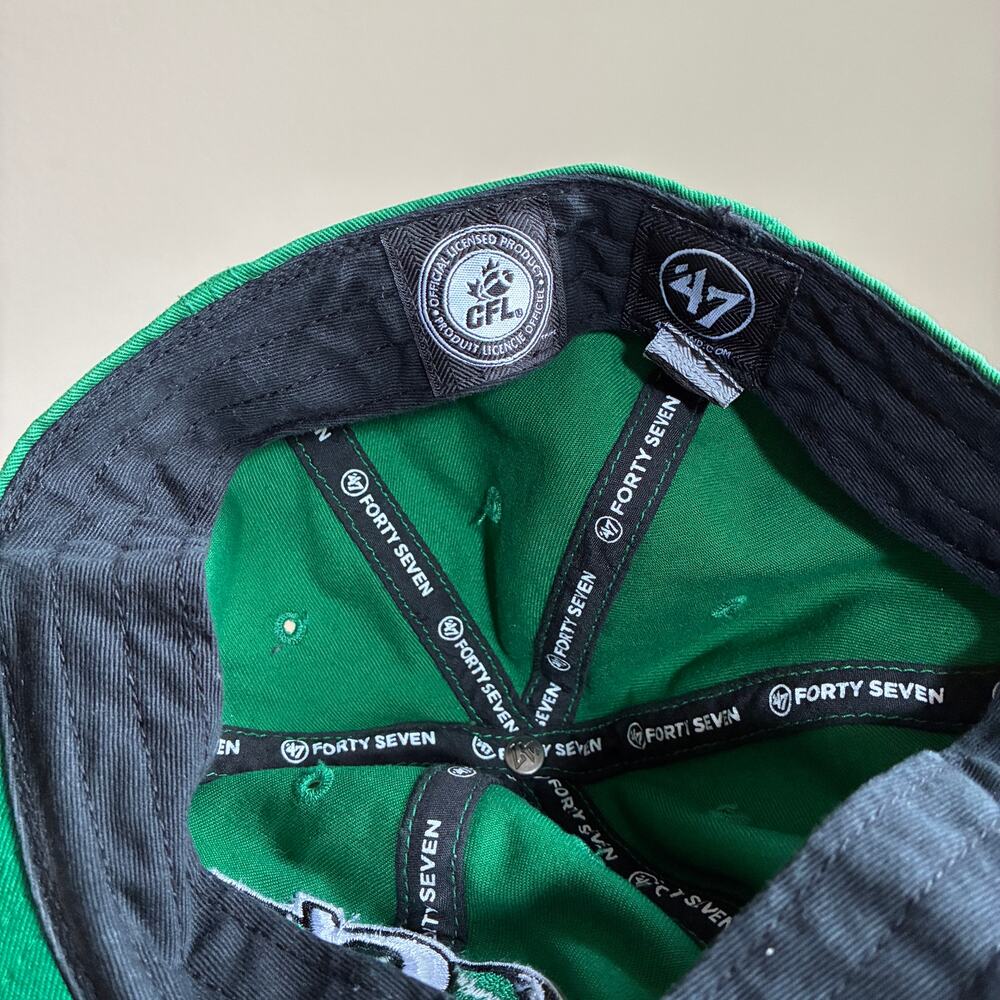 NWT Saskatchewan Roughriders '47 franchise fitted S green cap the rider store - Picture 8 of 9